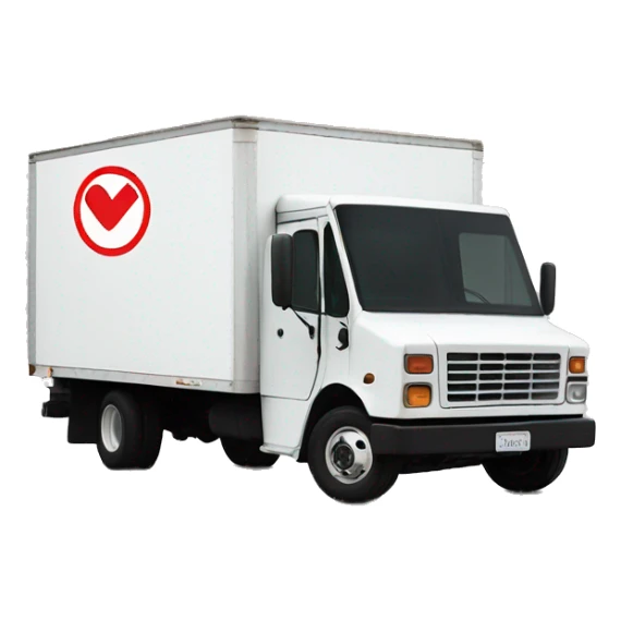 Boxtruck with letters "PGS” on the side sticker