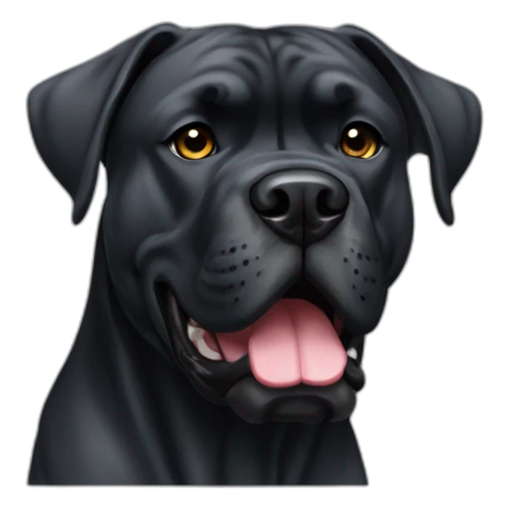 black muscular Cane Corso with cropped ears sticker