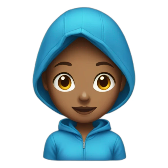 Girl in blue hoodie sticker