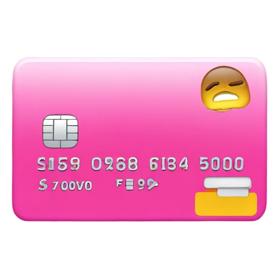 pink credit or debit card sticker