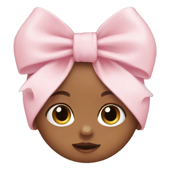 baby pastel pink bow sticker