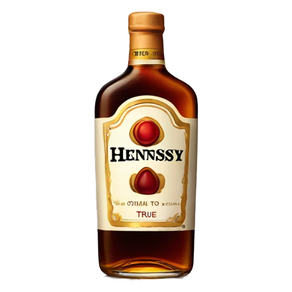one bottle of hennessy true to original sticker