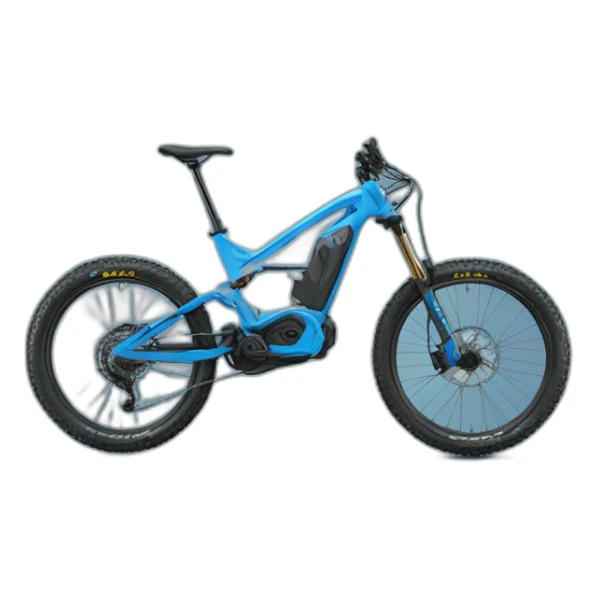 Enduro moutainbike blue sticker