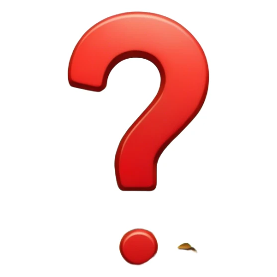 a red question mark in the middle of a rainforest sticker