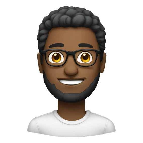 guy with glasses sticker