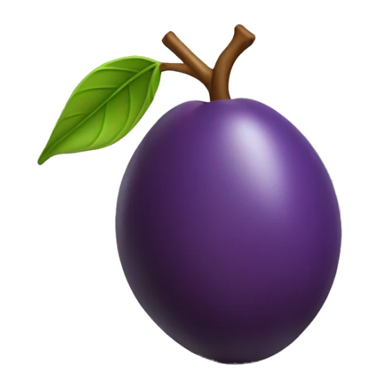 3D plum sticker