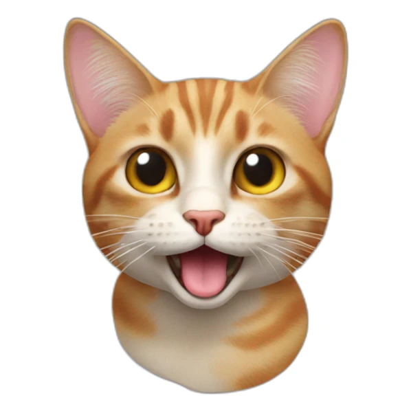 Cat with tongue silly sticker