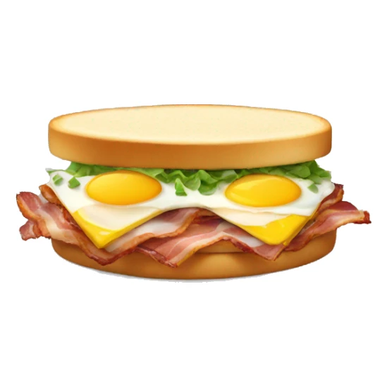 breakfast sandwich with bacon, cheese, and egg sticker