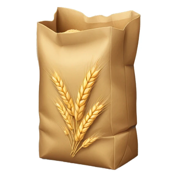 aesthetic paperbag with wheat flour sticker