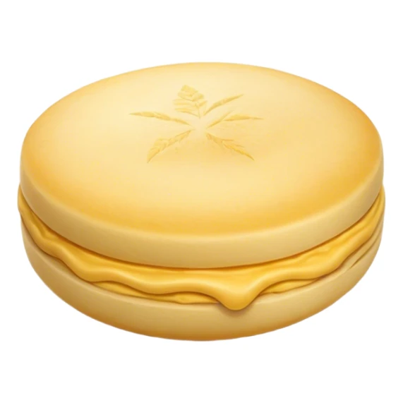 Cinematic Realistic image of a simple, single Colombian arepa, rendered with soft, golden cornmeal textures and delicate, crispy edges, set on a neutral background with gentle, natural lighting that highlights its traditional, comforting simplicity. sticker