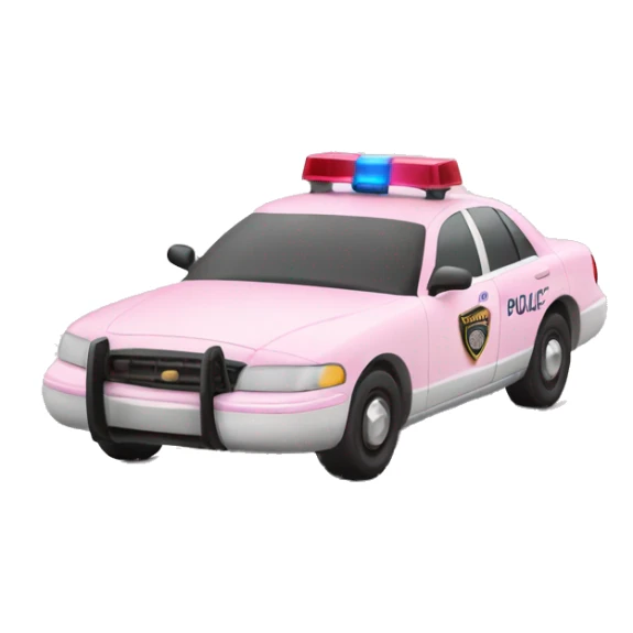 Light pink police car sticker
