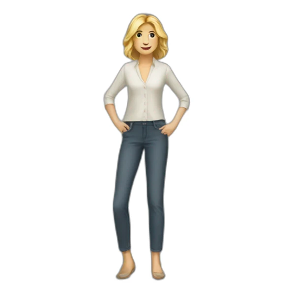 A wardrobe with Clothes of a white woman sticker