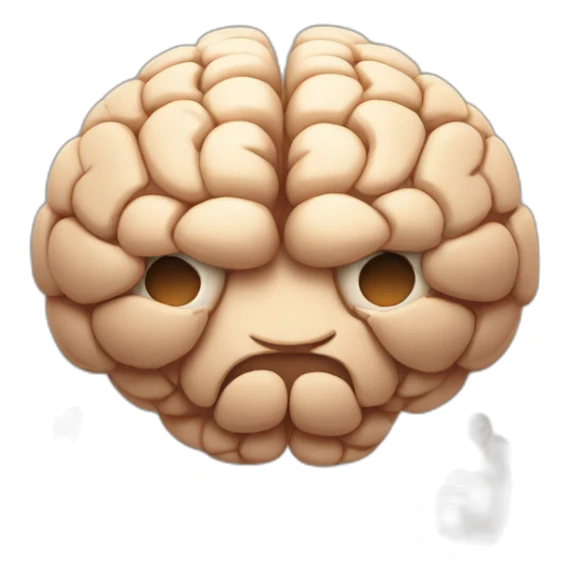 muscular brain only his arms sticker