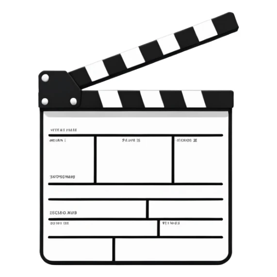 ultra minimal clapperboard, only 5-6 lines total, pure geometric abstraction, absolute minimalism sticker