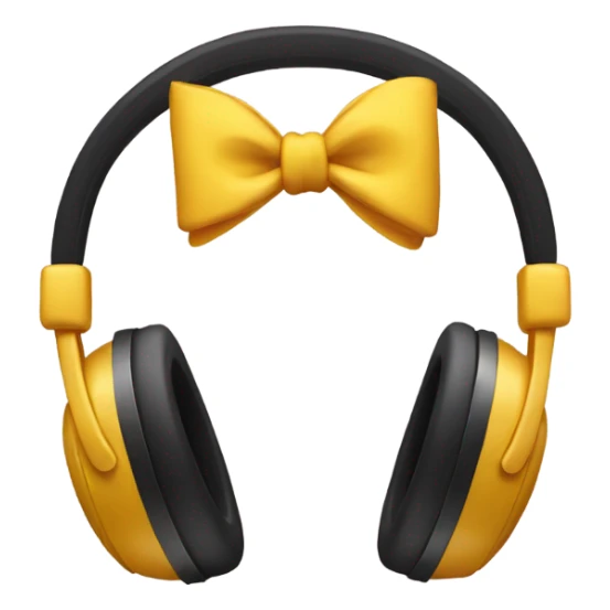 headphones with bows sticker