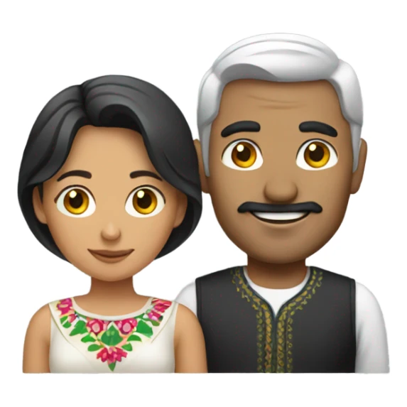 Pakistani man with Mexican woman sticker