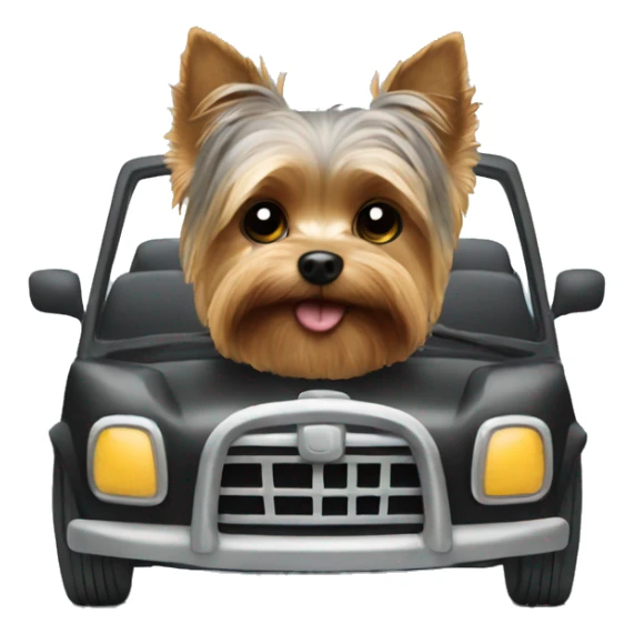 Yorkie driving  sticker