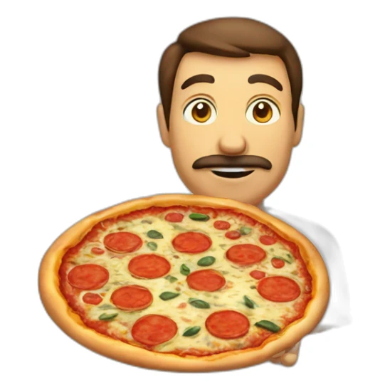Un Italian mangeant une pizza sticker
