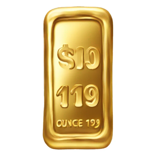 bar price one ounce of gold sticker