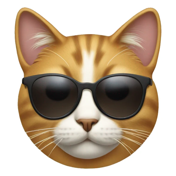 Cat with sunglasses sticker