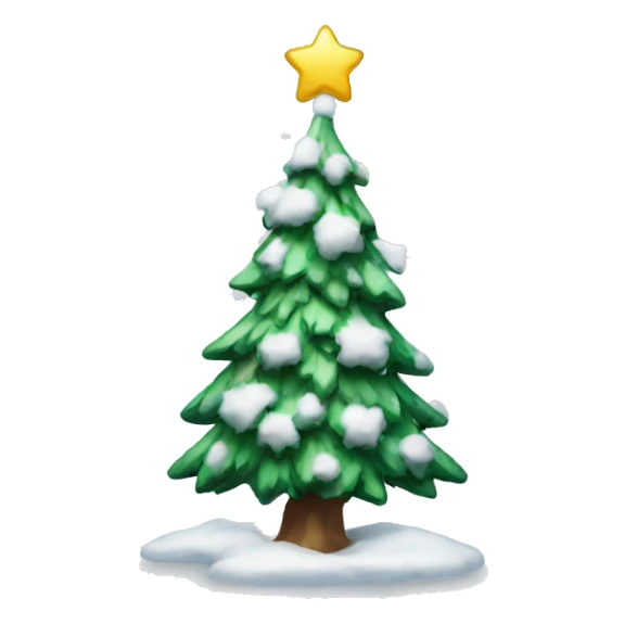 Christmas tree with snow sticker
