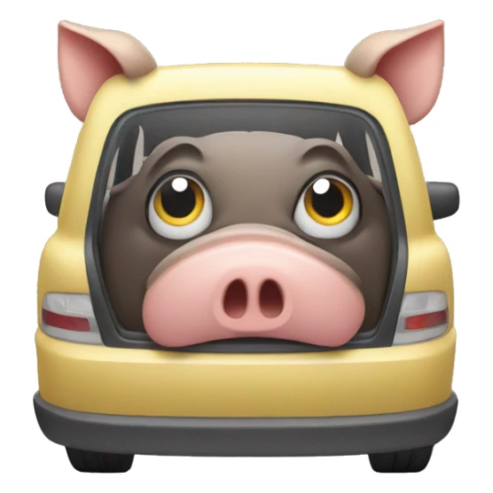 an pork stay at the car sticker