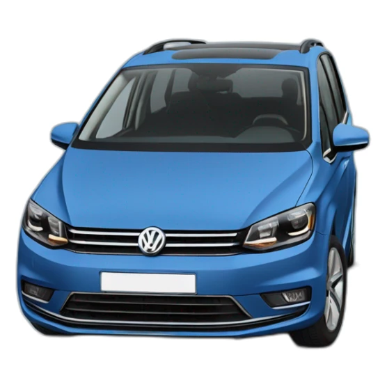 blue volkswagen touran1 sticker