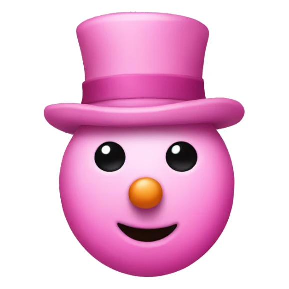 Pink snowman sticker