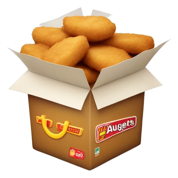 Chicken nuggets and McDonald’s package sticker