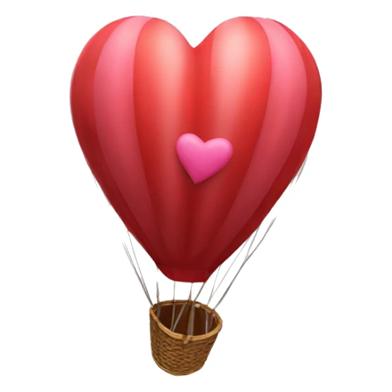Valentine’s Day hot air balloon sticker