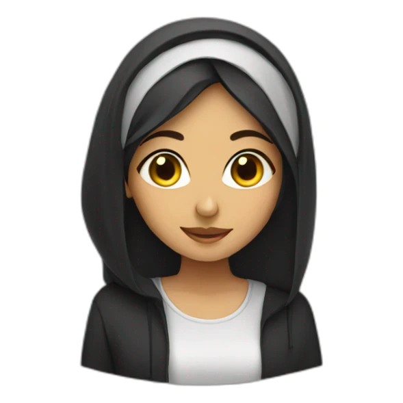 Arab girl listen to music sticker