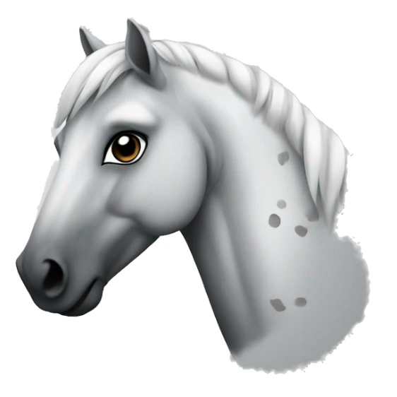 Horse with White, grey, and black little spots sticker