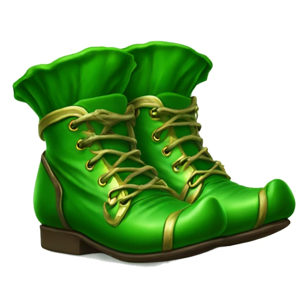 Realistic green pair of leprechaun elf shoes. sticker