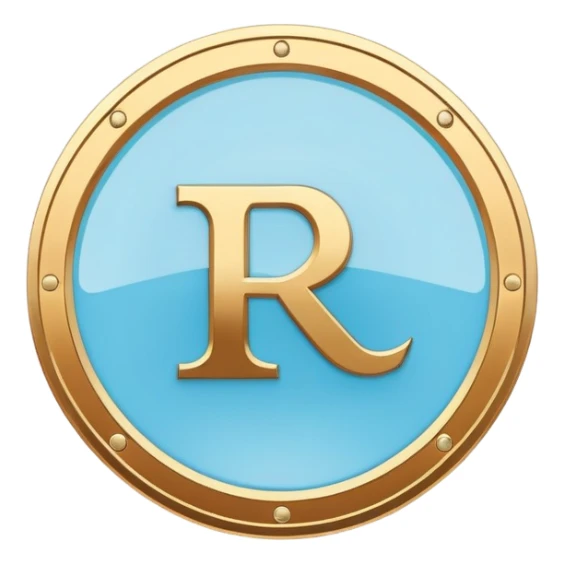 The Phoenician letter "𐤊" on a light blue circular background, Kaspa cryptocurrency logo sticker