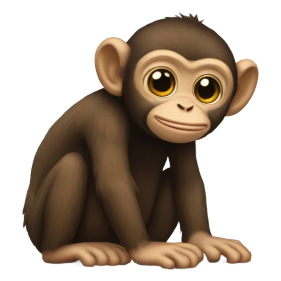 Monkey with gigantic huge feet huge out of proportion feet tiny monkey sticker