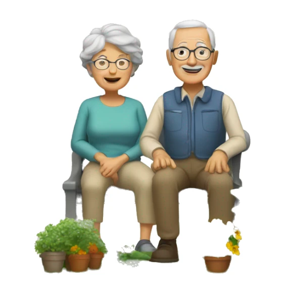 grandparents are gardens with plants sticker