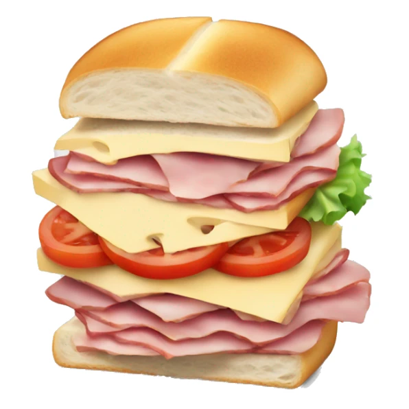 sandwich with ham and cheese and tomatoes  sticker