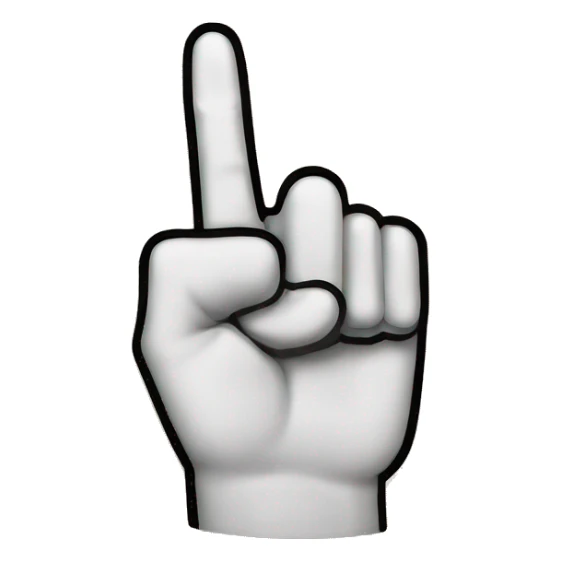 Who dis pointer finger pointed toward the top of the photo sticker