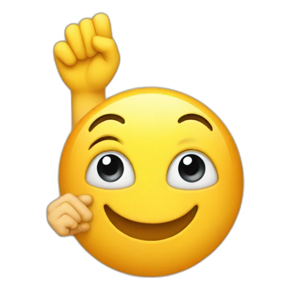 shy smiling emoji with fingers pointing in sticker