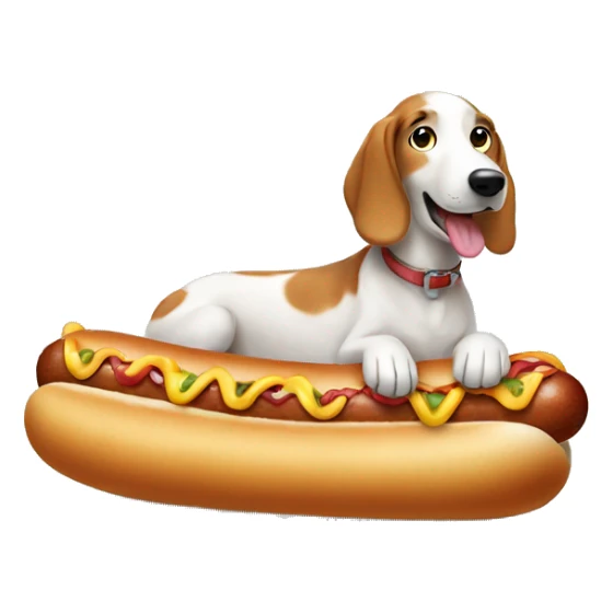 long dog in a hot dog sticker