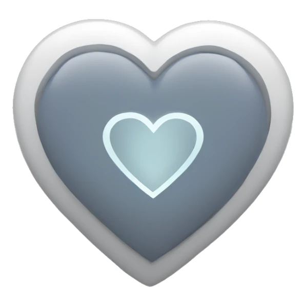 grey heart emoji with a halo on top sticker