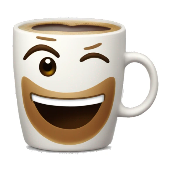 Coffee winking  sticker