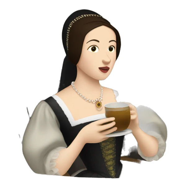 anne boleyn drinking gravy in a boat sticker