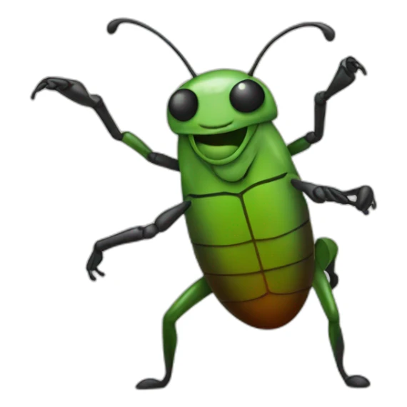 dancing bug sticker