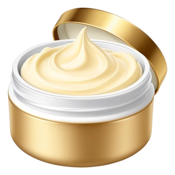 White body butter with gold lid sticker