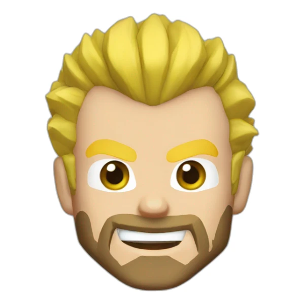 vegeta blond beard sticker