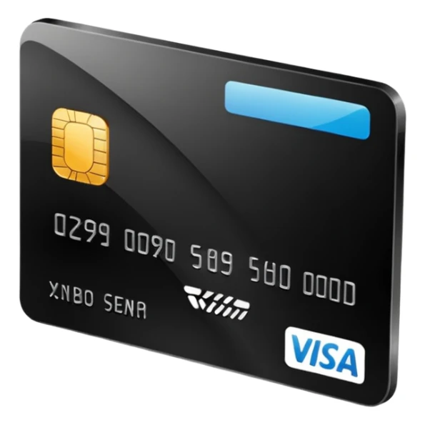 black credit card, no text, no numbers sticker