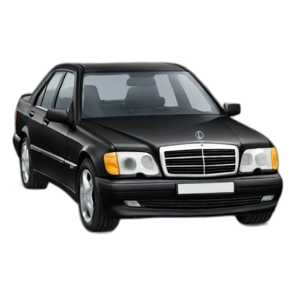 Black Mercedes benz w202 sport sticker