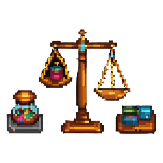 Judge gavel and scales sticker