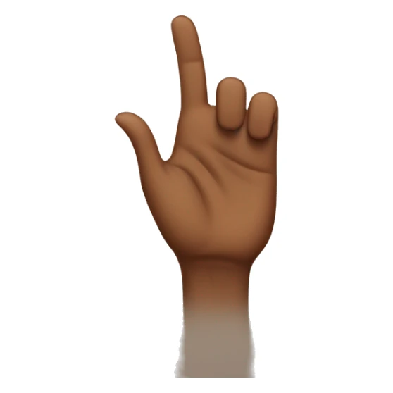 brown hand making the letter F insigns sticker